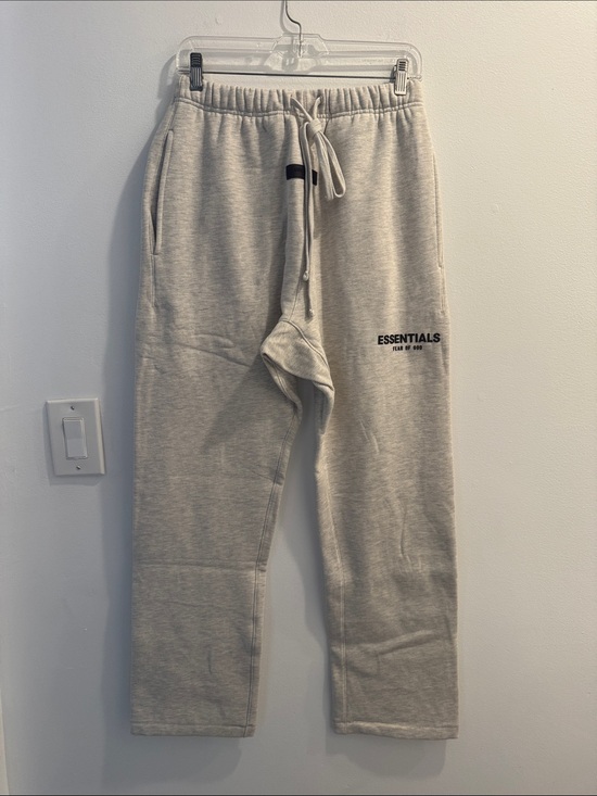 Essentials Other - Essentials Heather Light Grey Logo Drawstring Sweatpants